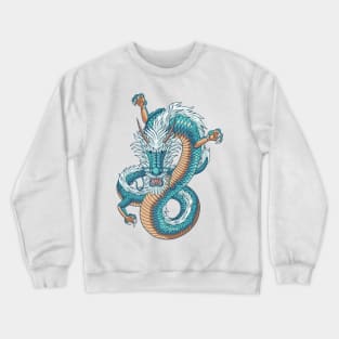 Asian dragon japanese style Crewneck Sweatshirt